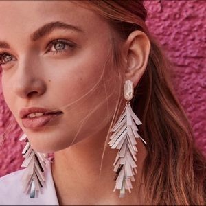 Kendra Scott Justyne Earrings White/Gray